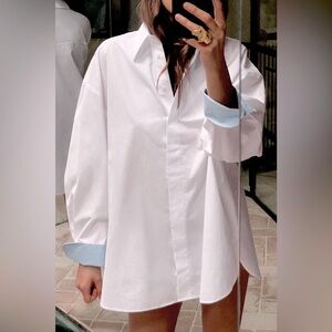 Zara Combination Poplin Shirt